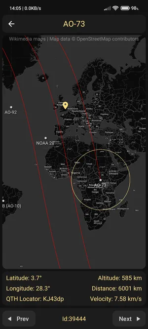 Look4Sat Satellite tracker